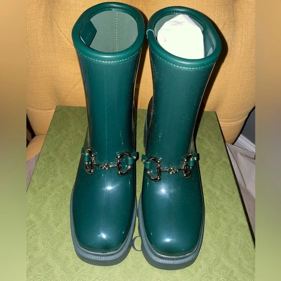 Vintage Gucci Rain Boots Dark Blue s-l400.jpg main image 2